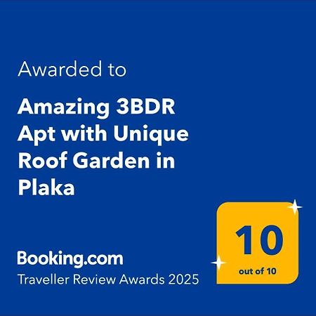 Amazing 3Bdr Apt With Unique Roof Garden In Plaka Atény Exteriér fotografie